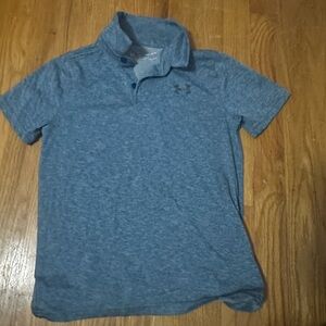 Under Armour Heathered Blue Polo performance boys size youth medium